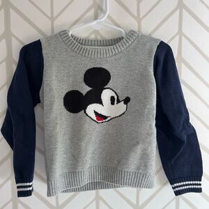 *Hanna Andersson + Disney* Gray and Navy Mickey Mouse Sweater